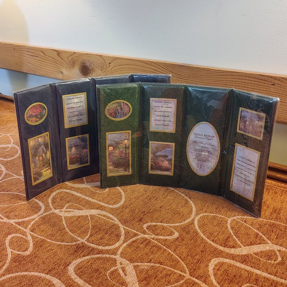 Set 2 Thomas Kinkade Folding Picture Frame Screens "A Quiet Evening" Sealed New